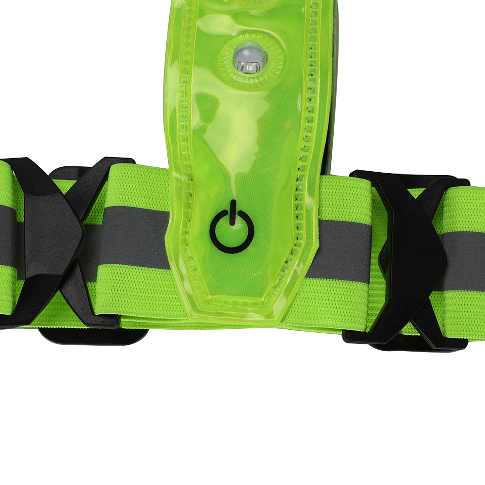 Powertec LED Reflektor-Weste wiederaufladbar mit Li-Io akku