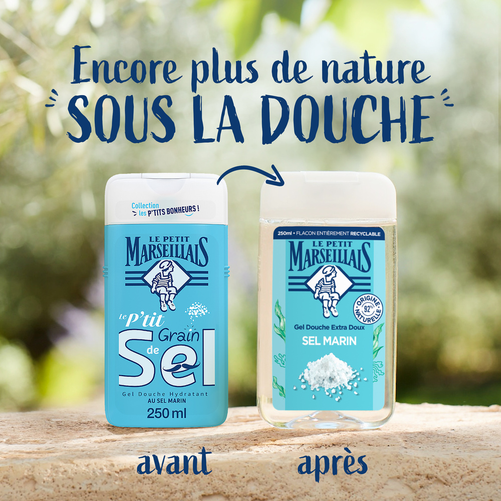 le petit marseillais Gel Douche Hydratant - Les P'tits Bonheurs - Sel Marin 250 ml Gel douche