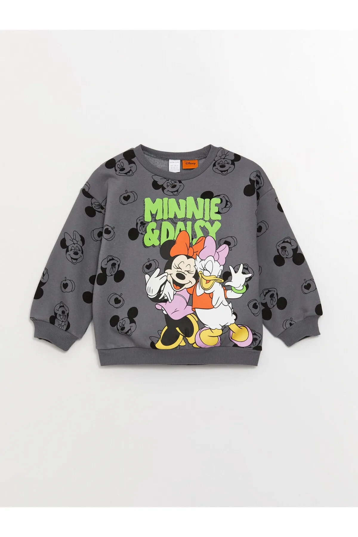 LC Waikiki  Langarm-Sweatshirt mit Rundhalsausschnitt und Disney-Aufdruck für Mädchen