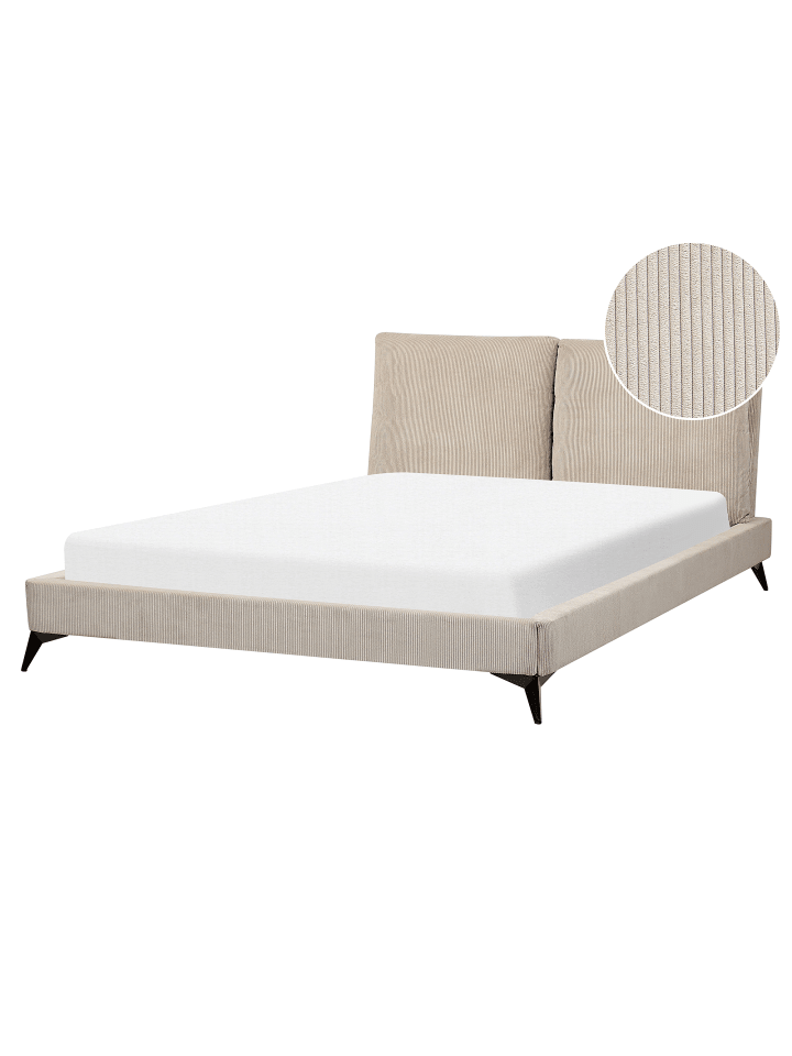 Beliani Doppelbett MELLE in Beige - (W) 175 x (H) 98 x (L) 240 cm günstig kaufen onesize