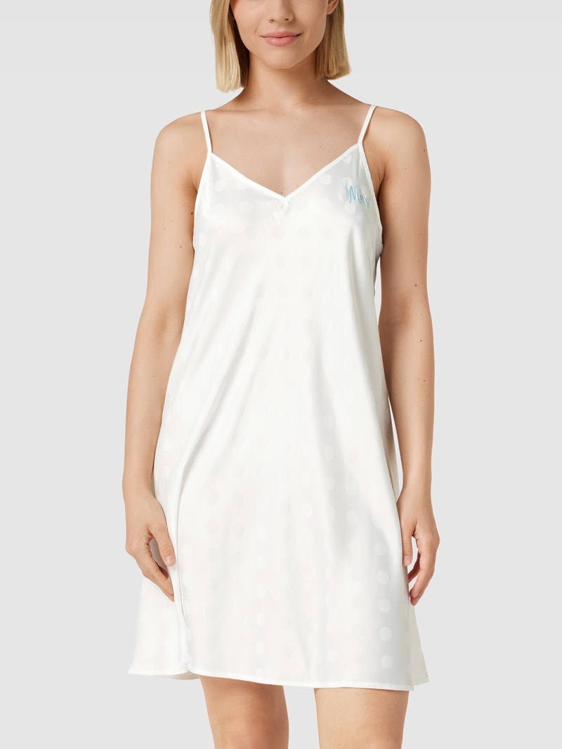 Nachthemd mit Allover-Muster Modell 'CHEMIS' in offwhite