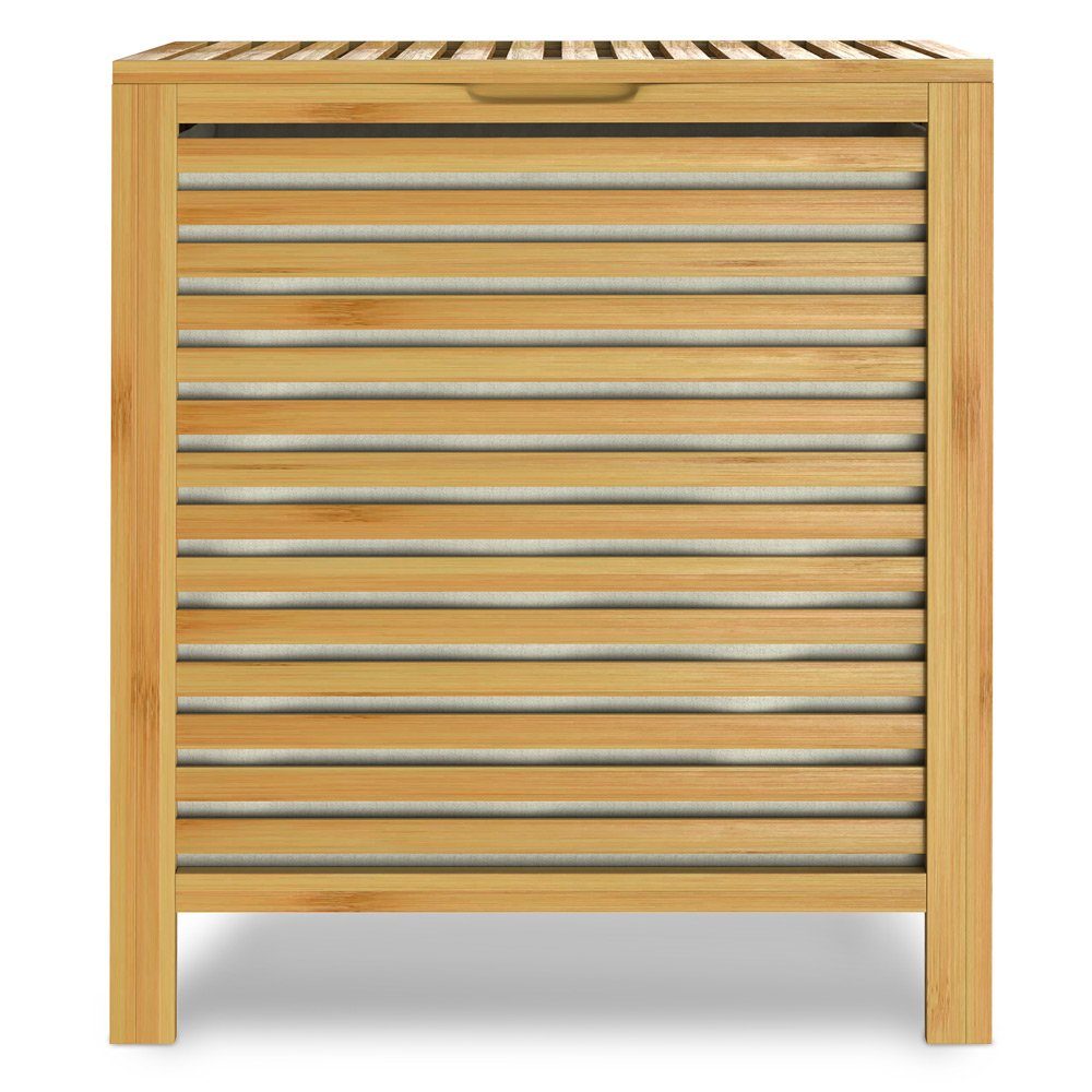 Casaria Wäschekorb (1 St), Bambus 62l Wäschebox natur Wäschebehälter Badezimmer Truhe