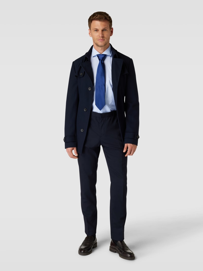 Regular Fit Business-Hemd mit Kentkragen in bleu