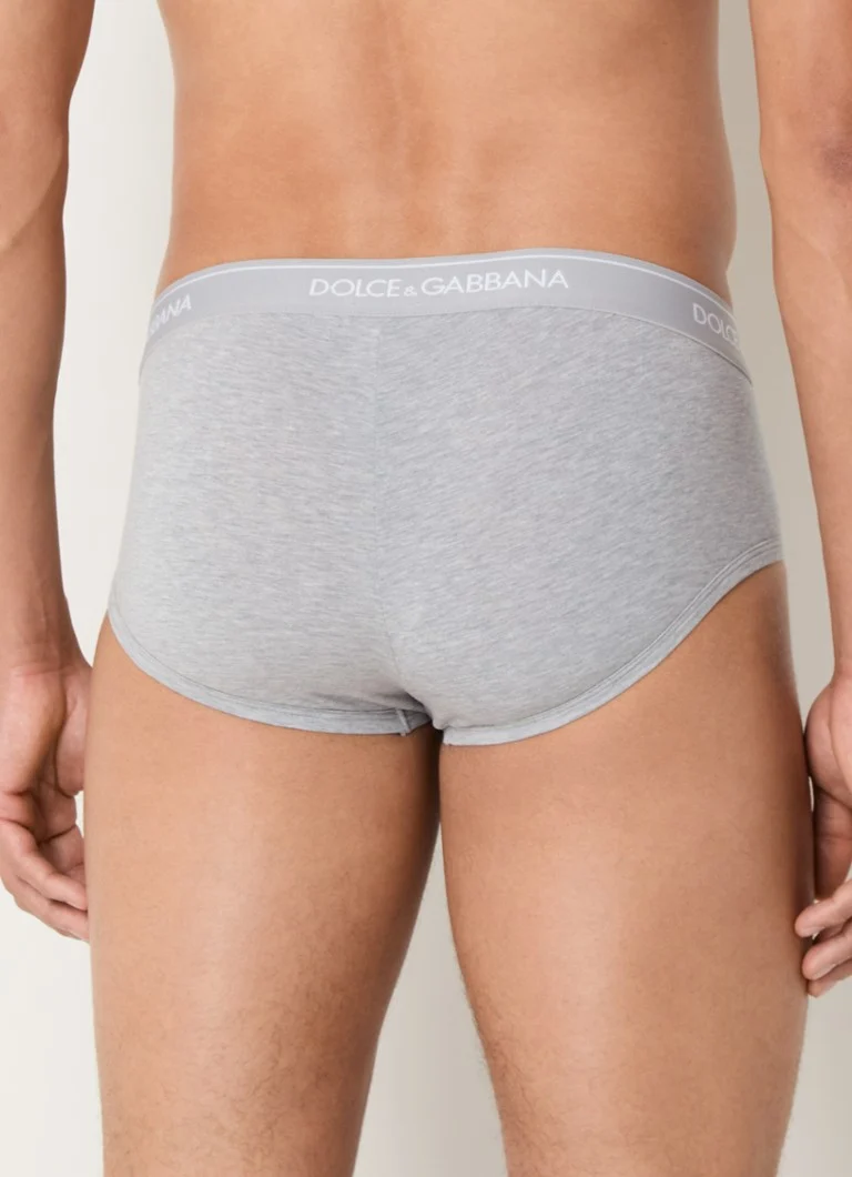 Dolce & Gabbana Chiloți Brando cu logo și talie, set de 3