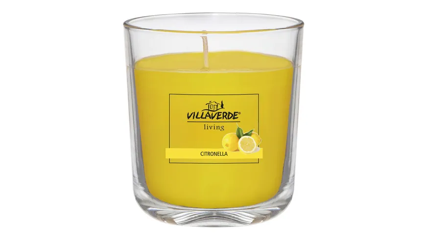 VILLA VERDE Citronella Duftkerze im Glas