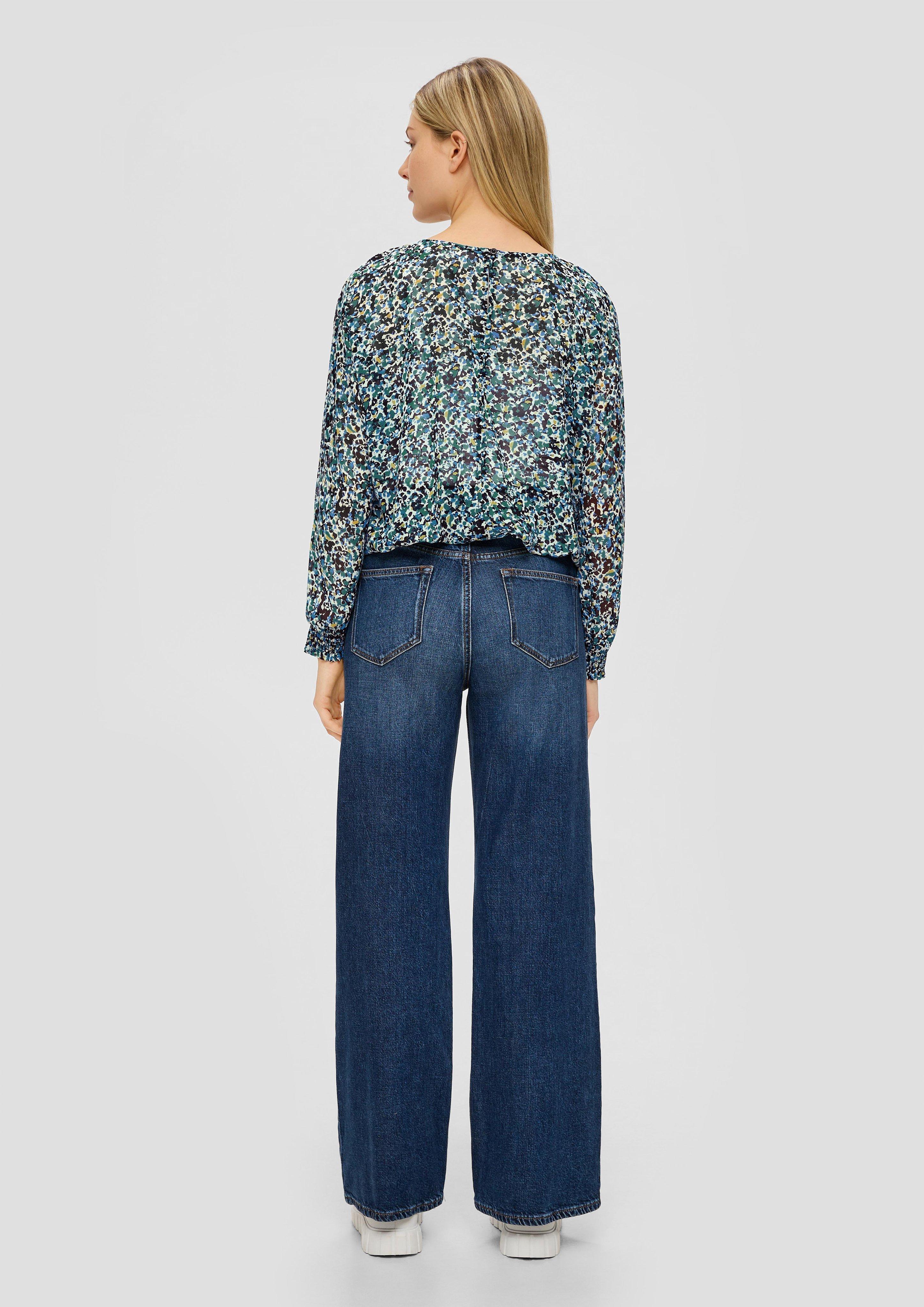 Langarmbluse mit All-over-Print  2142200-99A0