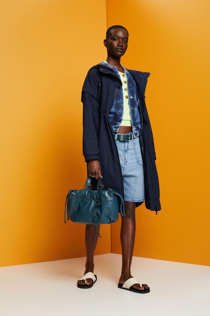 Jeans-Shorts mit hohem Bund