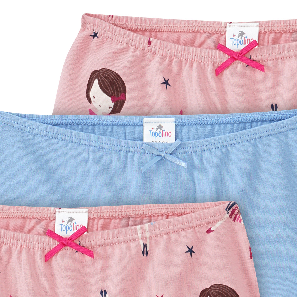 3 Mädchen Pantys in verschiedenen Dessins