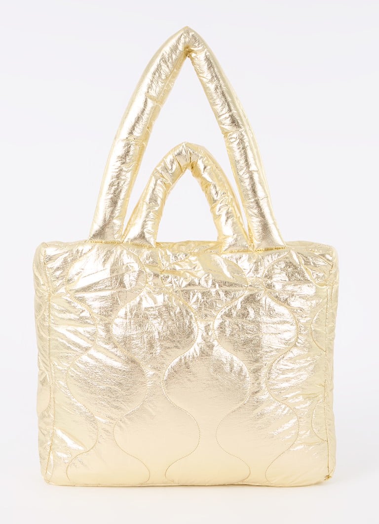 Summum Quilted shopper with metallic finish