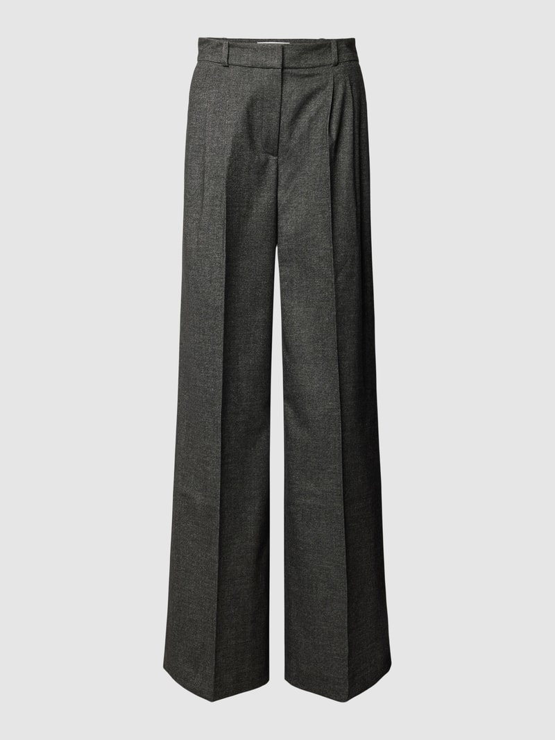Marlenehose mit Eingrifftaschen in mittelgrau meliert