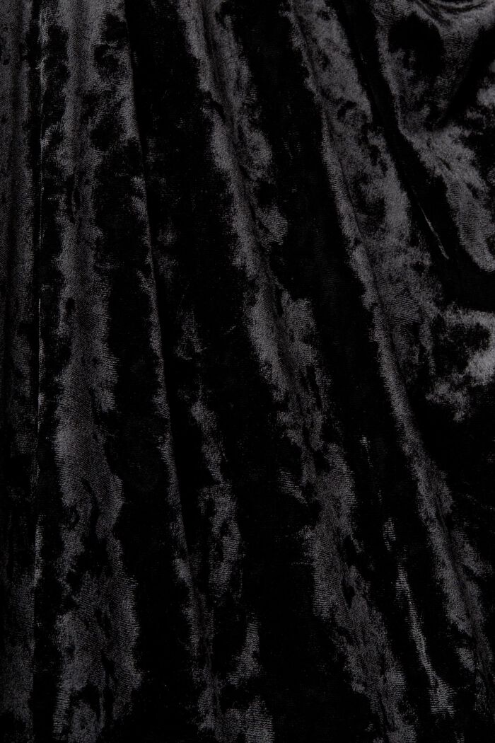 Samtkleid im One-Shoulder-Design mit Kettenträger