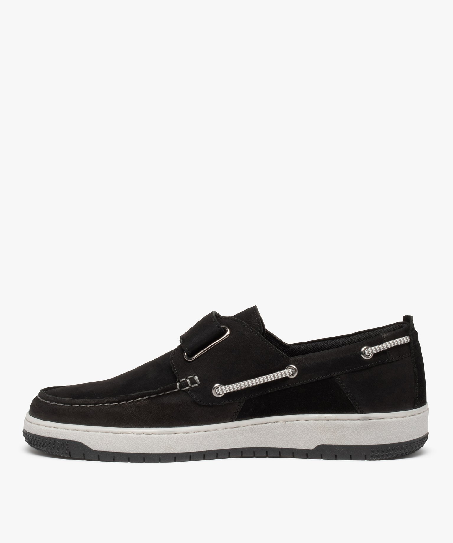 Chaussures bateau homme dessus cuir retourné uni camel | GEMO
