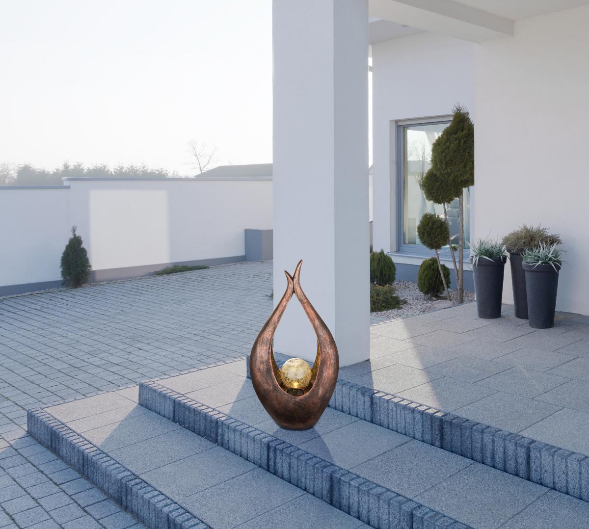 Globo Lighting - SOLARLEUCHTE KUNSTSTOFF BRONZEFARBEN, 1XLED - Solarleuchte Kunststoff bronzefarben, LED