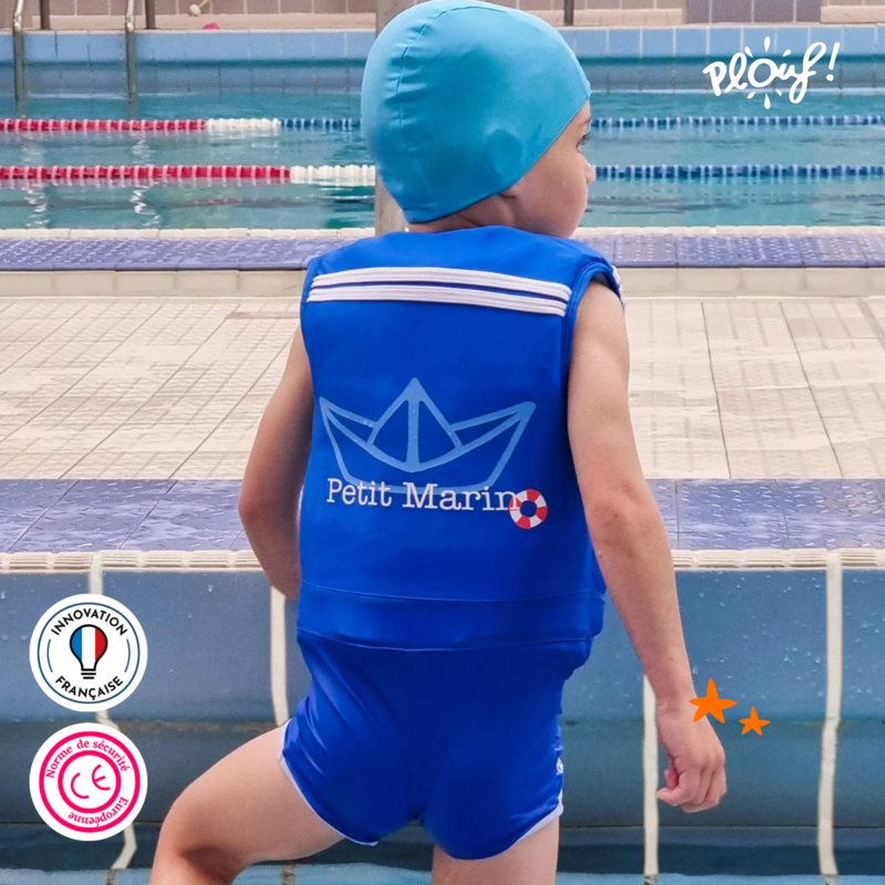 Maillot de bain flottant : Petit marin Bleu
