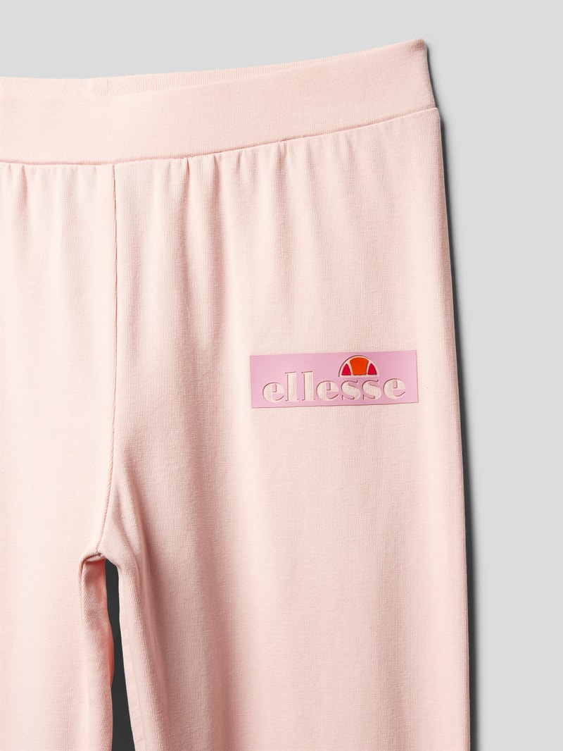Leggings mit Label-Print Modell 'Lono' in hellrosa