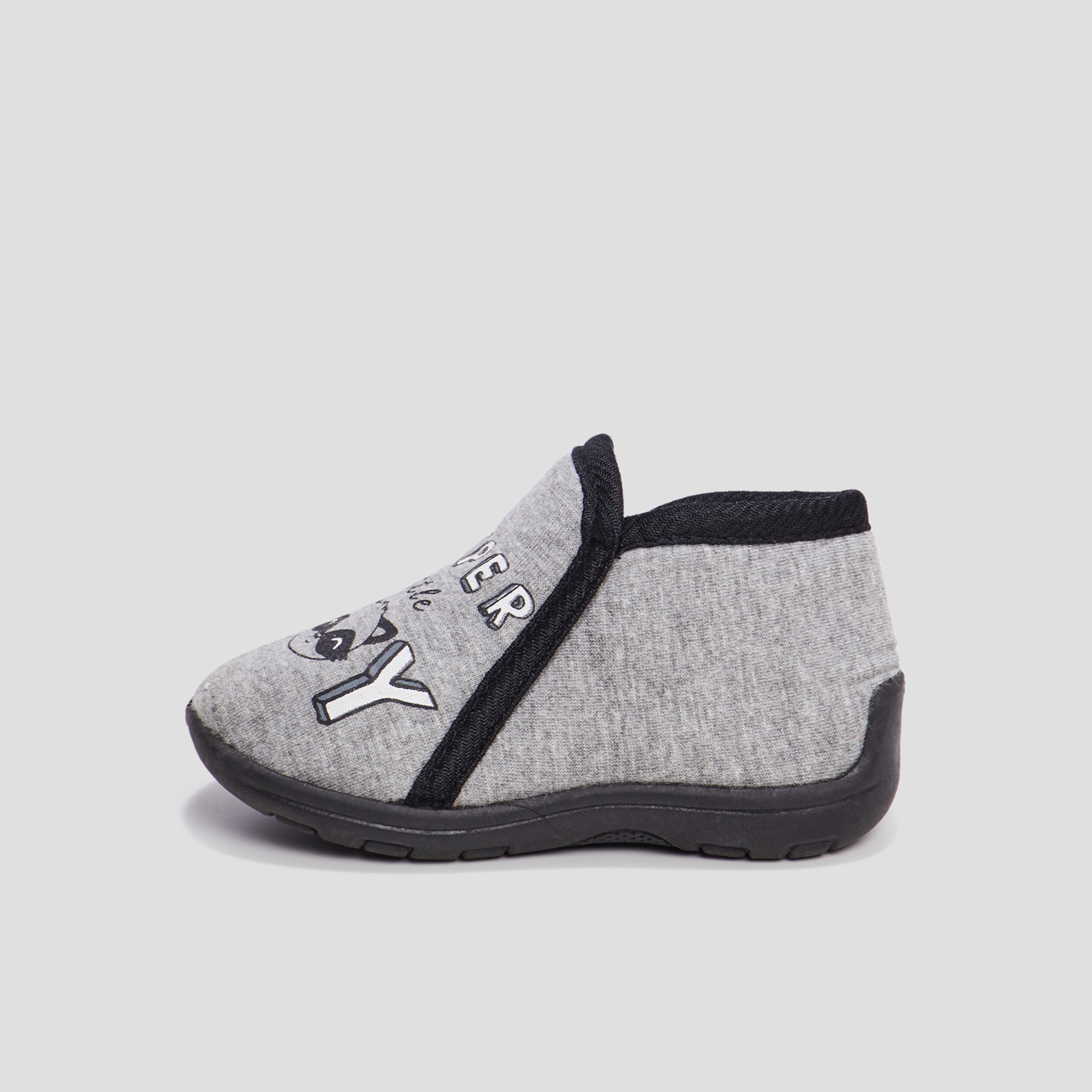 Chaussons bottillons gris bébé garçon | La Halle