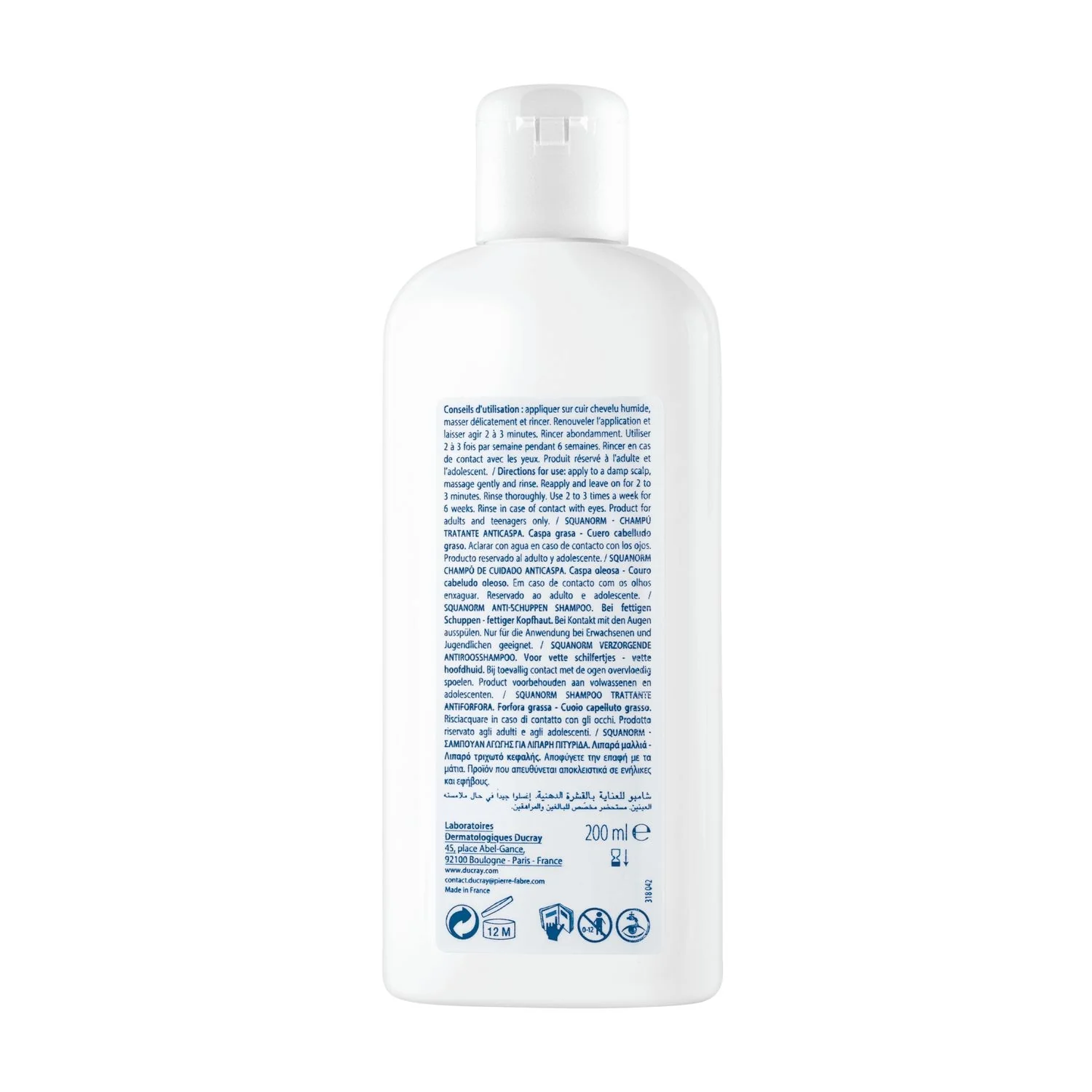 Squanorm Hilseshampoo rasvaiselle hilseelle - Hilsettä ehkäisevä shampoo