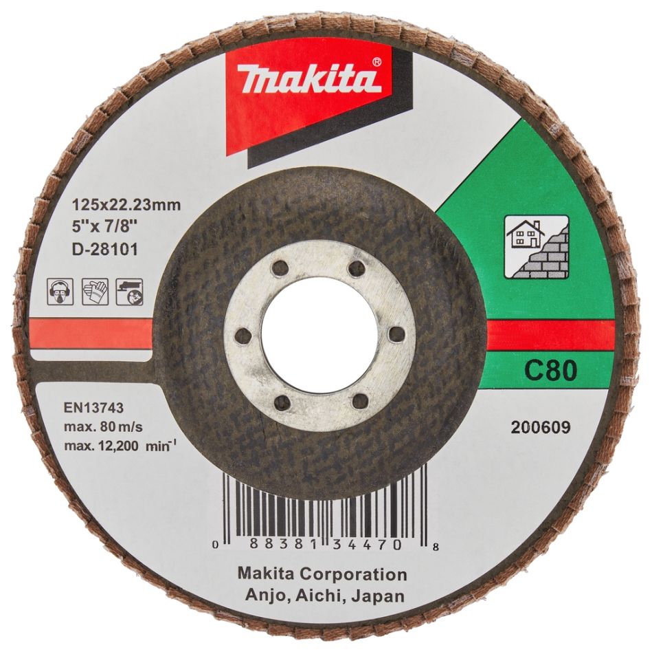 Makita Tilbehør D-28101 Lamelsliberskive 125 mm K80