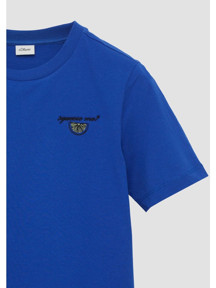 s.Oliver T-Shirt kurzarm in Blau günstig kaufen