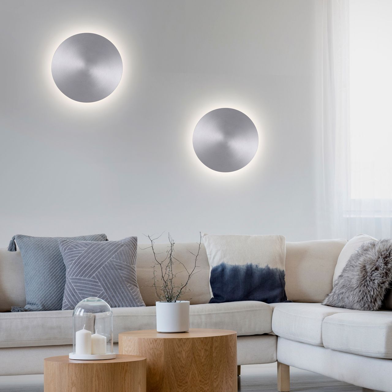 Paul Neuhaus LED Wandleuchte AKKU PUNTUA, Akkubetrieb, Klettverschluss, Aluminium