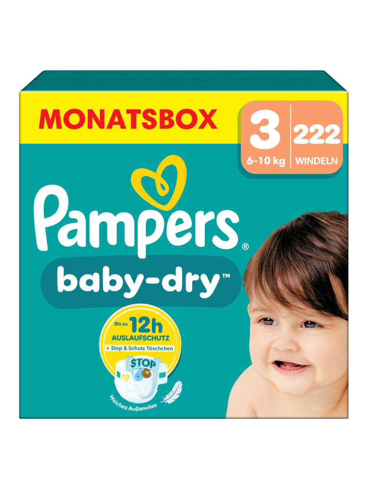 Pampers Pampers Baby-Dry Größe 3, 222 Windeln, 6kg-10kg günstig kaufen 3