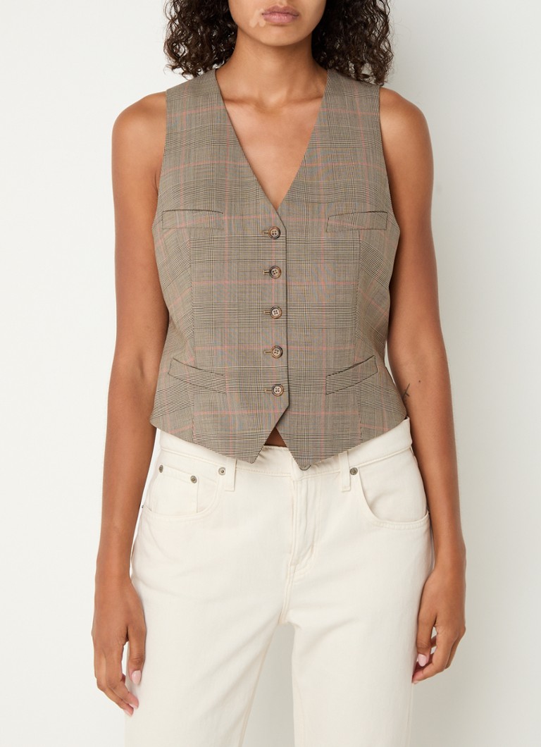 Vestă din lână în carouri Ralph Lauren