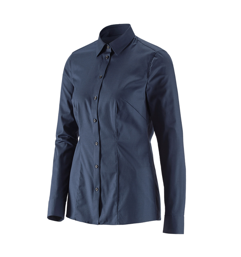 e.s. Business Bluse cotton stretch, Damen reg. fit
