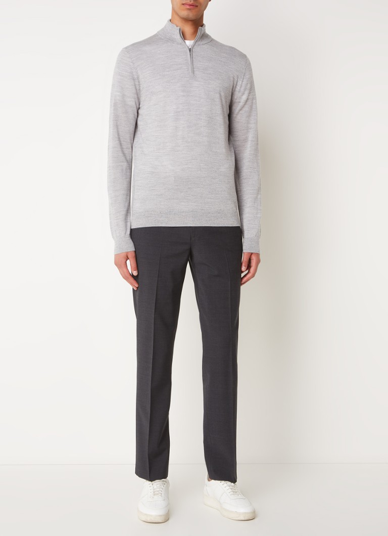Reiss Blackhall fine-knit pullover with half zip made of merino wool