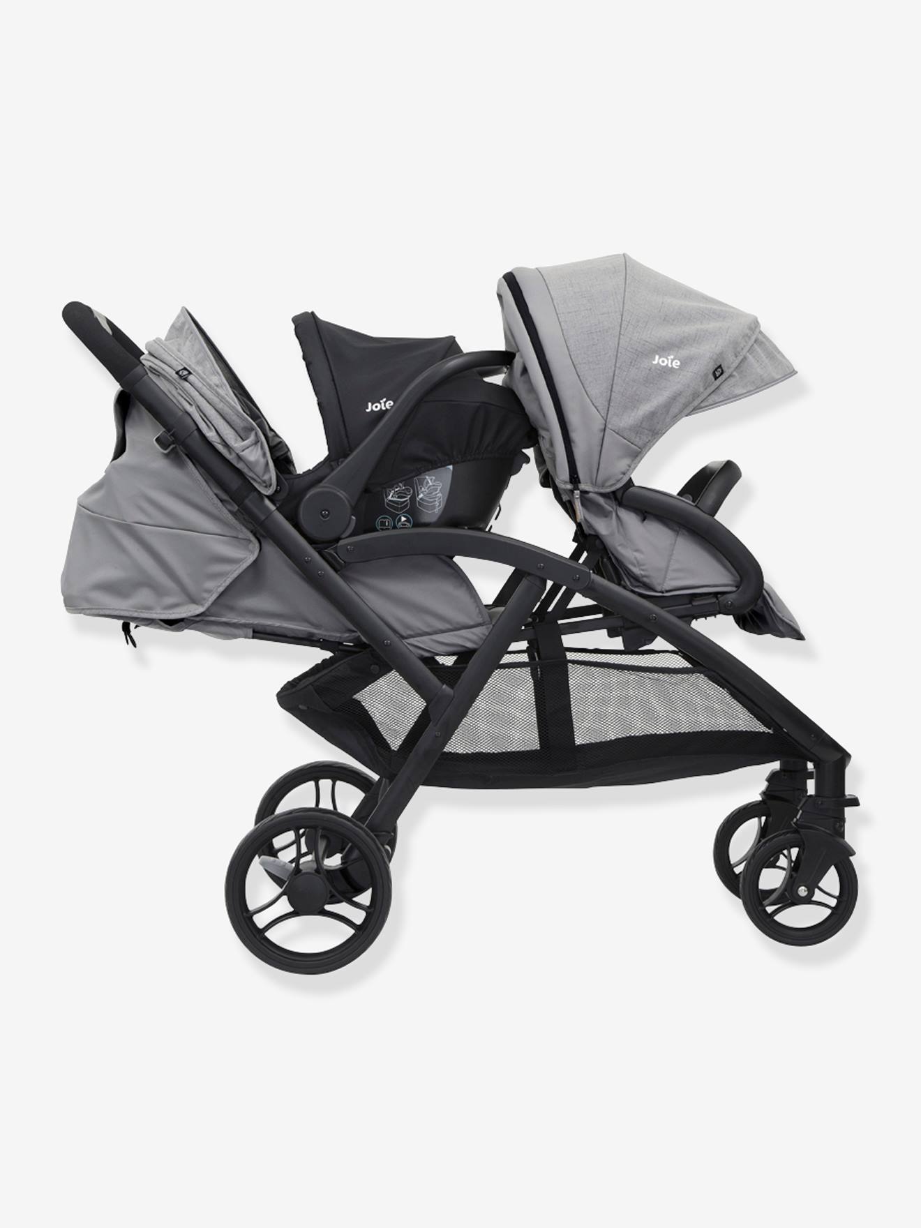 Poussette double JOIE Evalite Duo gray flannel