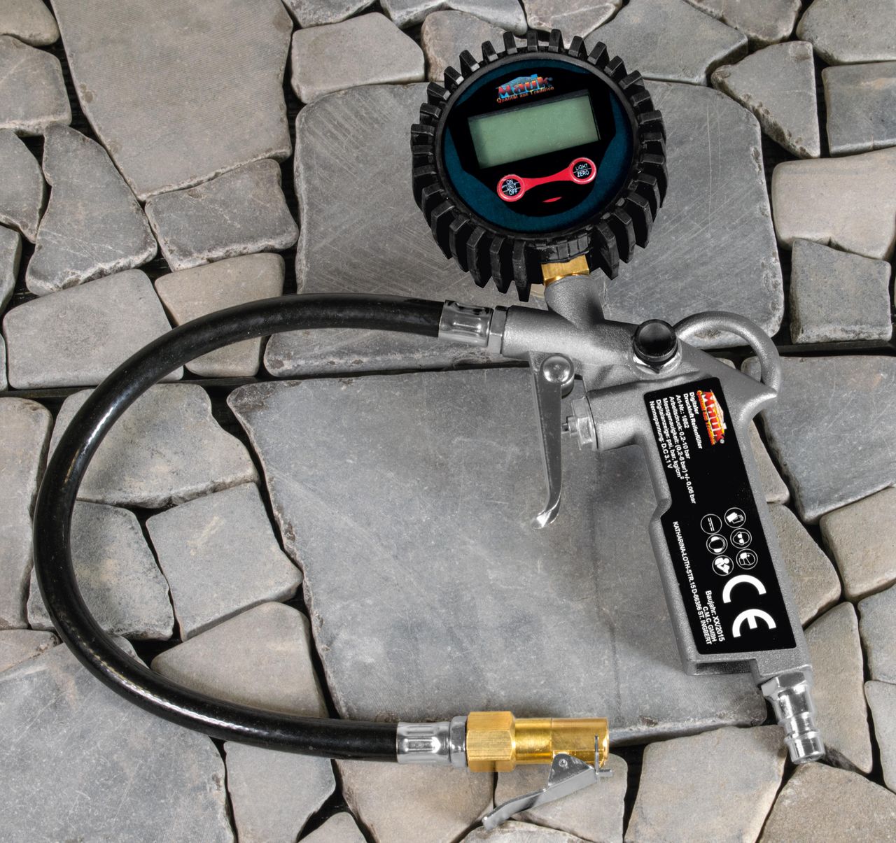 MAUK digitaler Druckluft Reifenfüller mit Messing Connector MDRL-3