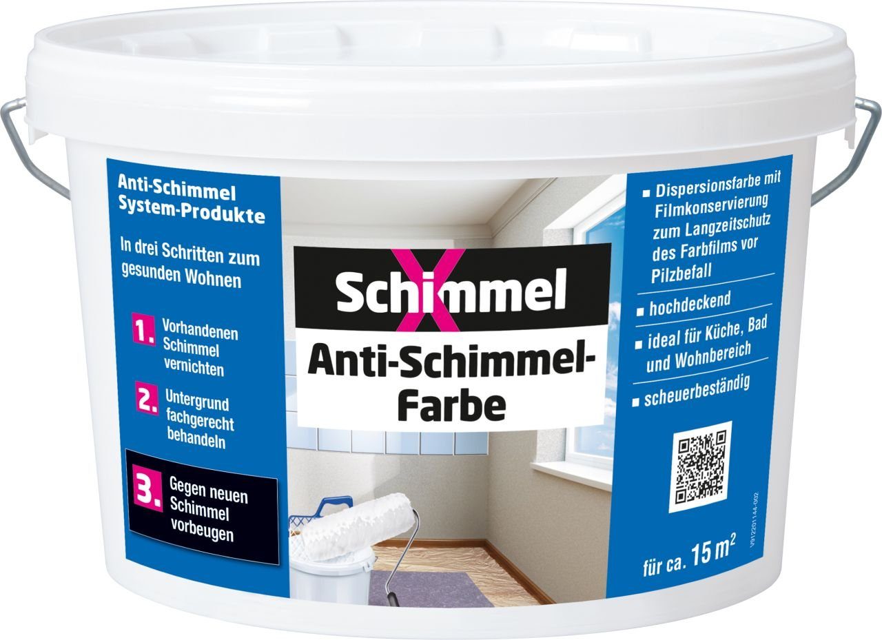 Schimmel X Anti-Schimmel-Grundierung Schimmel X Anti-Schimmel-Farbe 2,5 L weiß