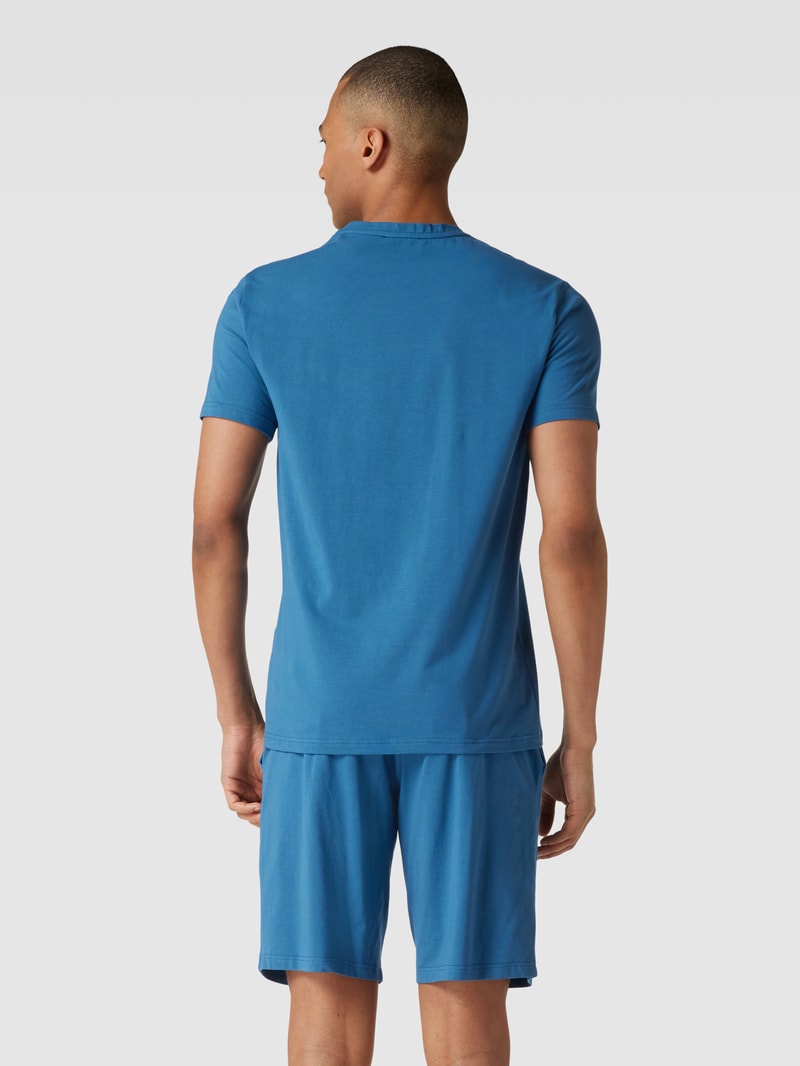 Pyjama mit Label-Print Modell 'MEGALOGO' in blau