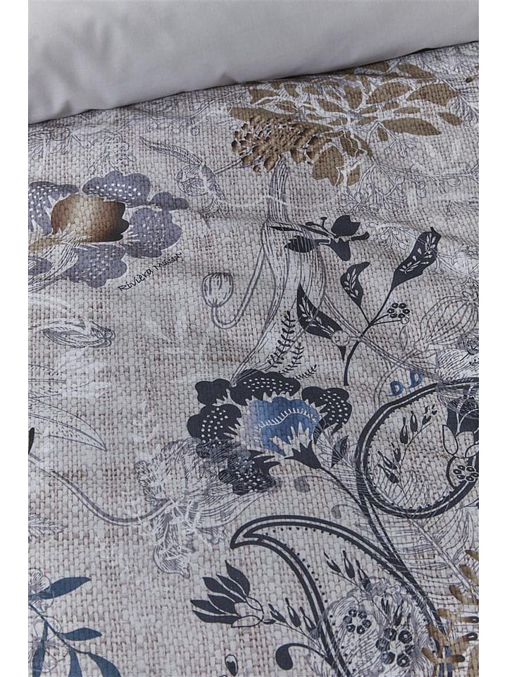 Rivièra Maison Bettwäsche-Set ''Floral Paisley'' in Beige/ Dunkelblau günstig kaufen