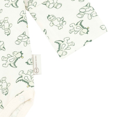 Wickelbody langarm, beige für Jungs