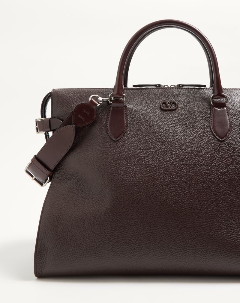 Sac de voyage Valentino Garavani Antibes en cuir grainé