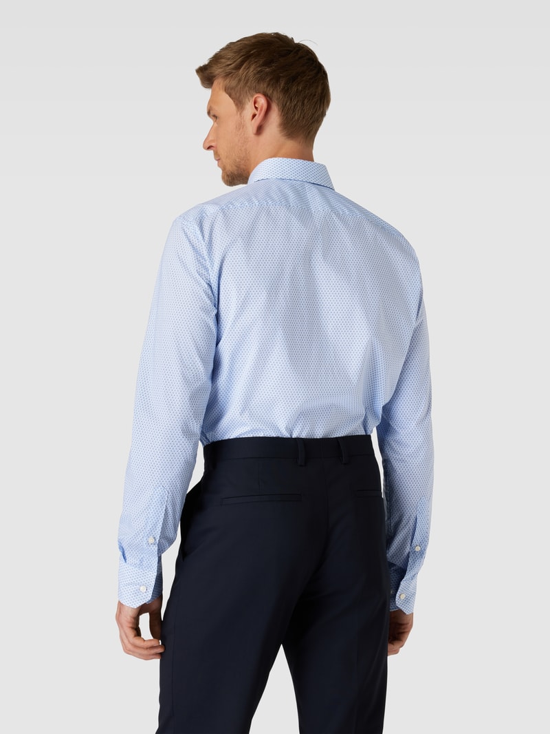 Regular Fit Business-Hemd mit Kentkragen in bleu