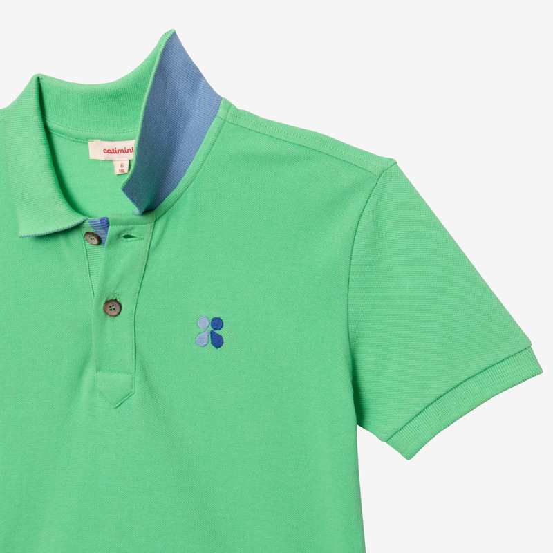 Polo garçon vert Catimini