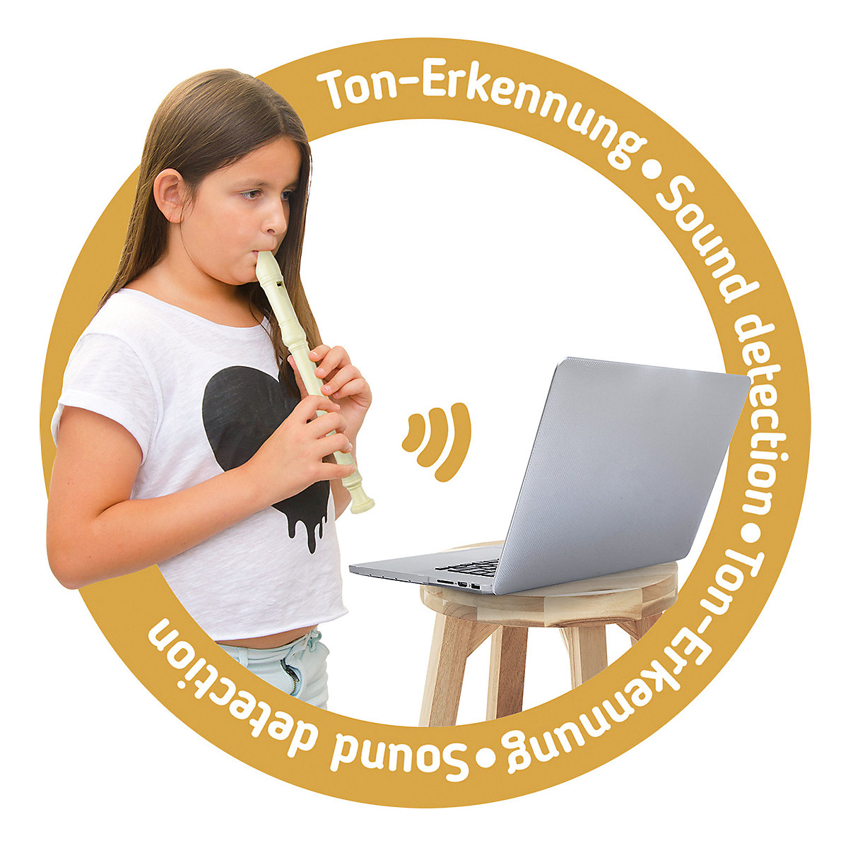 Flute Master (App) mit Blockflöte aus Kunststoff (deutsche Griffweise)