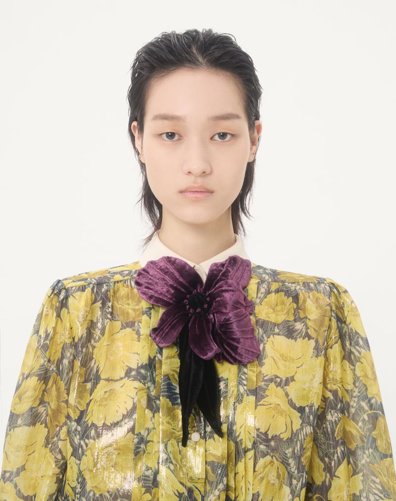 Camisa Lurex com estampa de papoulas Après L'Hiver