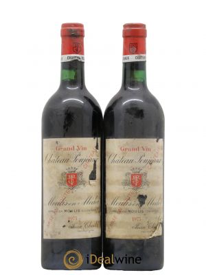 Château Poujeaux  1975 - Lot de 2 Bouteilles
