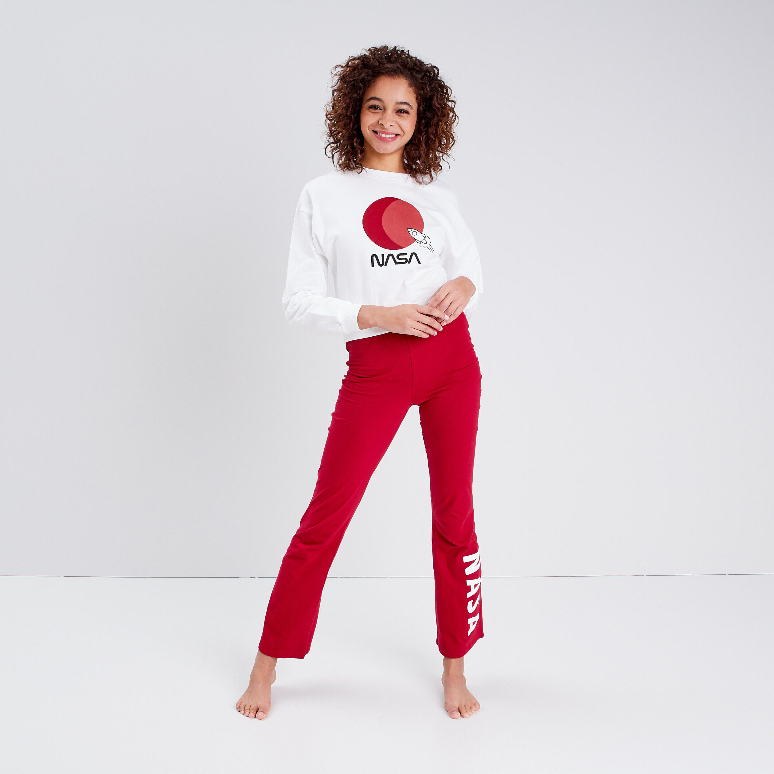 Ensemble pyjama NASA ecru femme | Cache Cache