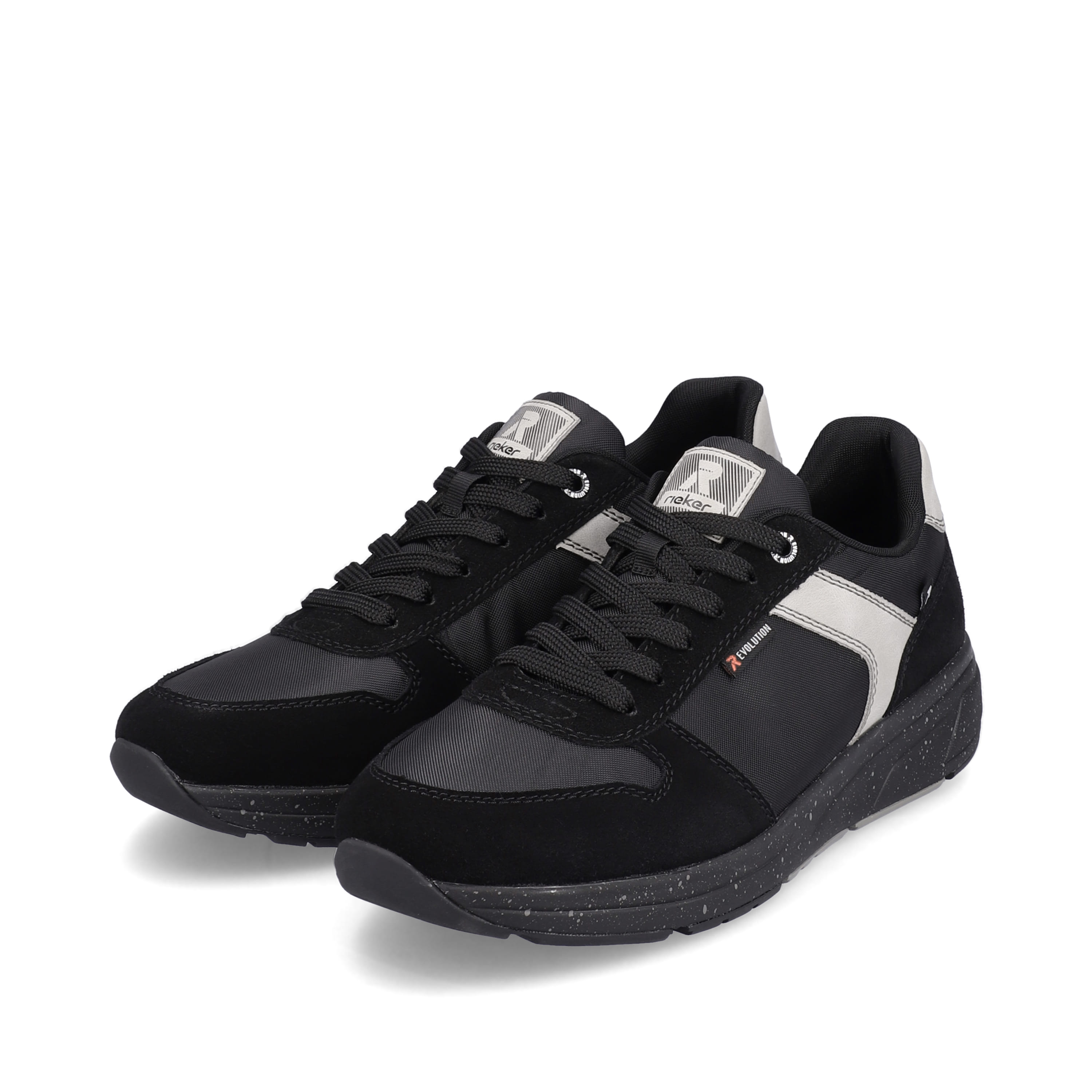 Rieker Herren Sneaker Low carbon-black silver-grey