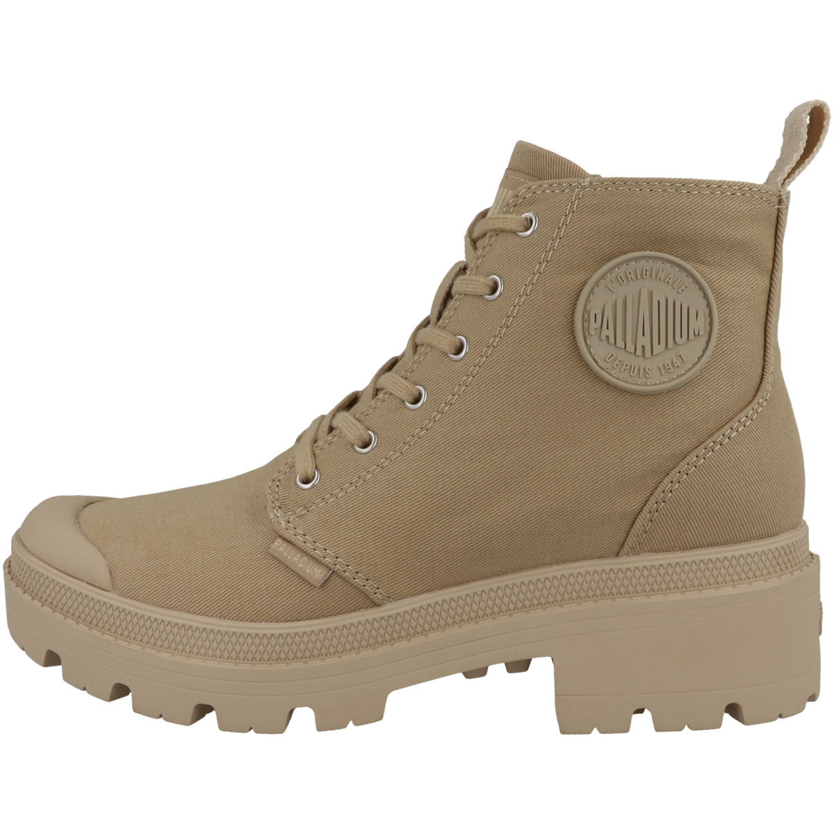 Palladium Pallabase Twill Schnürboots beige