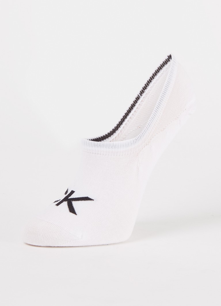 Calzini Calvin Klein Footer con logo, confezione da 4 pezzi.