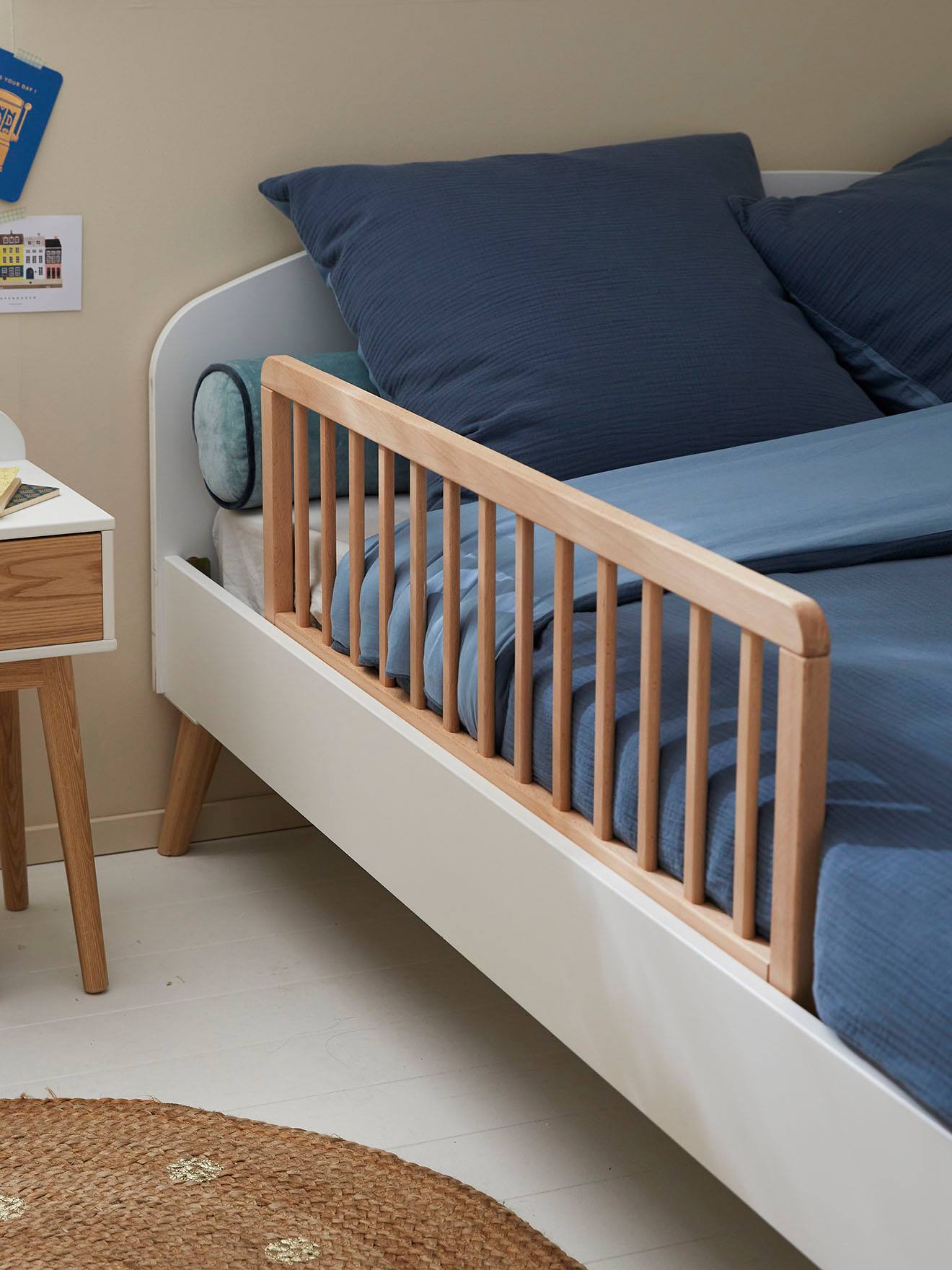 Vertbaudet Kinderbetten-Fallschutz aus Holz - natur