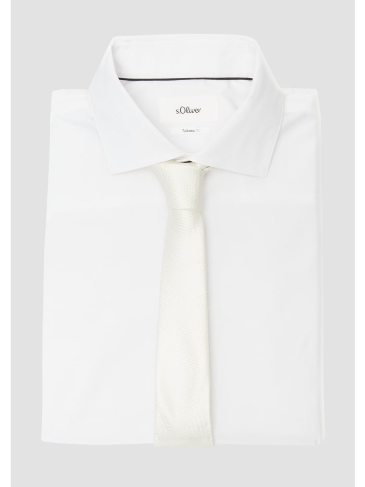 s.Oliver BLACK LABEL Krawatte in Creme günstig kaufen 1
