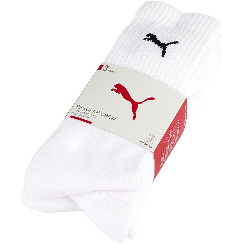 Puma Sportsokk 3-pk str 35/38-43/46 Puma Crew