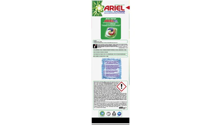 Ariel Universalwaschmittel Pulver schnell auflösend 6 kg