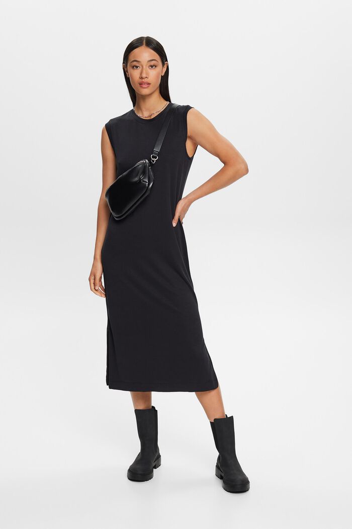 Ärmelloses Midi-Hemdblusenkleid