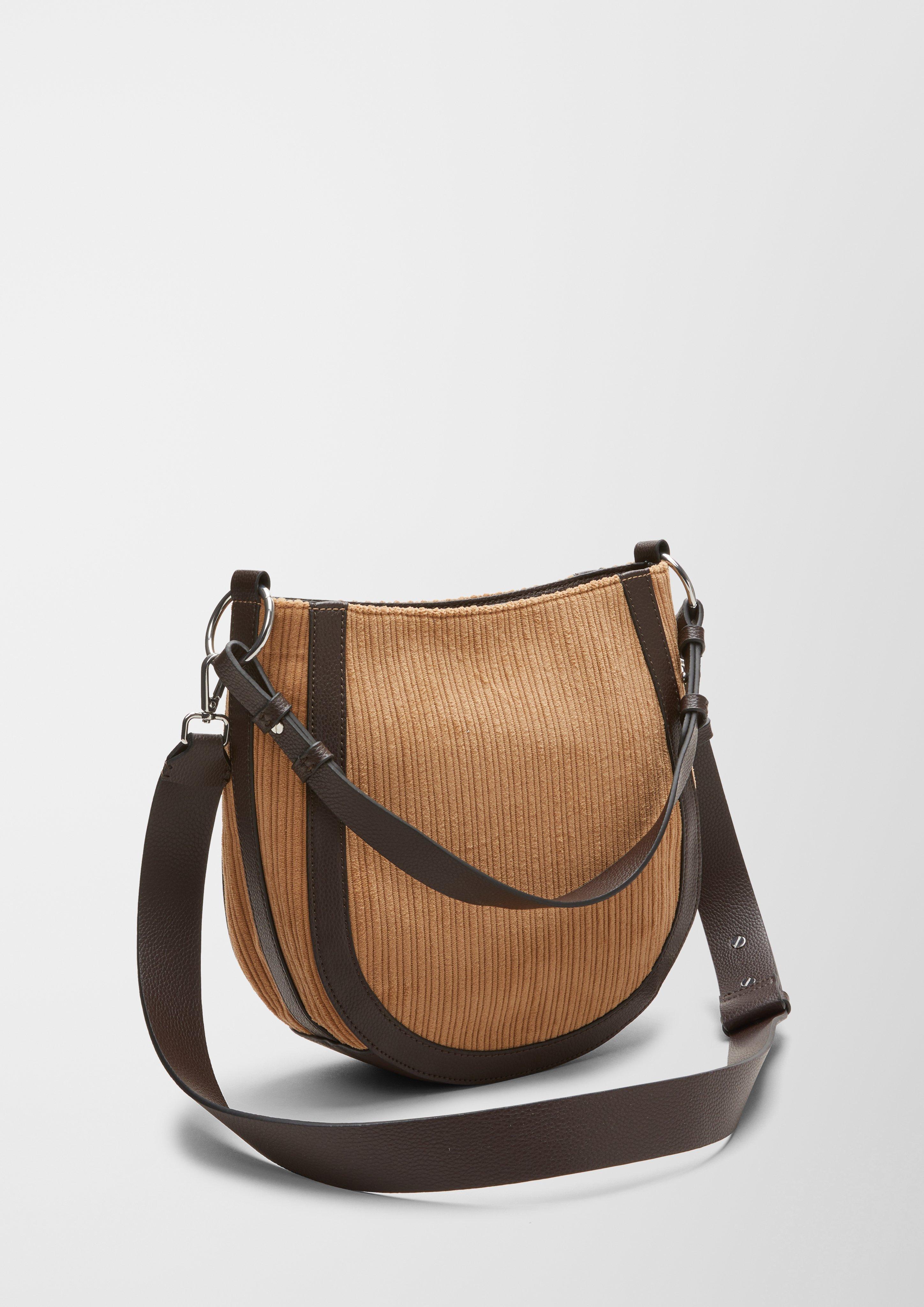 Hobo Bag aus Cord und Lederimitat  2120497-8469
